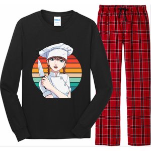 Female Cook Culinary Kitchen Chef Cooking Gourmet Gift Long Sleeve Pajama Set