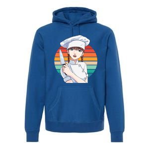 Female Cook Culinary Kitchen Chef Cooking Gourmet Gift Premium Hoodie