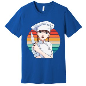 Female Cook Culinary Kitchen Chef Cooking Gourmet Gift Premium T-Shirt