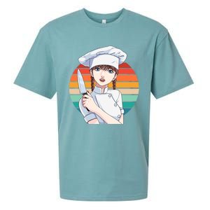 Female Cook Culinary Kitchen Chef Cooking Gourmet Gift Sueded Cloud Jersey T-Shirt