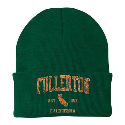 Fullerton California Ca Vintage Knit Cap Winter Beanie