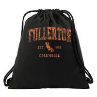 Fullerton California Ca Vintage Drawstring Bag