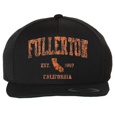 Fullerton California Ca Vintage Wool Snapback Cap