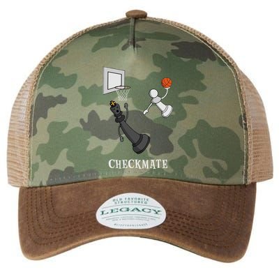 Funny Checkmate Chess Basketball Game Board King Pawn Piece Legacy Tie Dye Trucker Hat