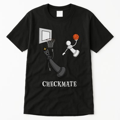 Funny Checkmate Chess Basketball Game Board King Pawn Piece Tall T-Shirt