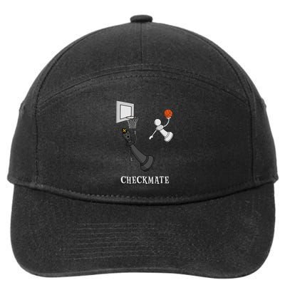 Funny Checkmate Chess Basketball Game Board King Pawn Piece 7-Panel Snapback Hat