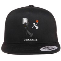 Funny Checkmate Chess Basketball Game Board King Pawn Piece Flat Bill Trucker Hat