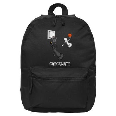 Funny Checkmate Chess Basketball Game Board King Pawn Piece 16 in Basic Backpack
