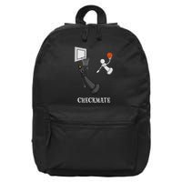 Funny Checkmate Chess Basketball Game Board King Pawn Piece 16 in Basic Backpack