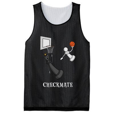 Funny Checkmate Chess Basketball Game Board King Pawn Piece Mesh Reversible Basketball Jersey Tank