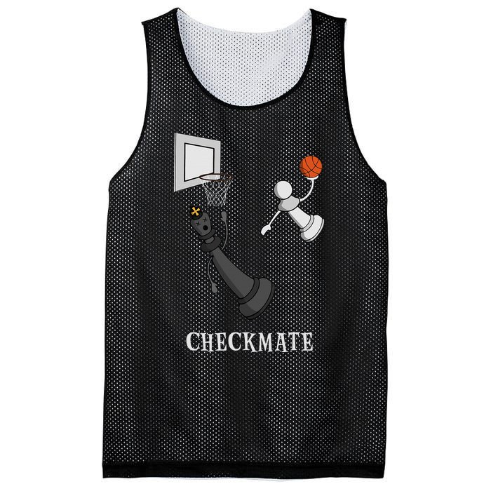 Funny Checkmate Chess Basketball Game Board King Pawn Piece Mesh Reversible Basketball Jersey Tank