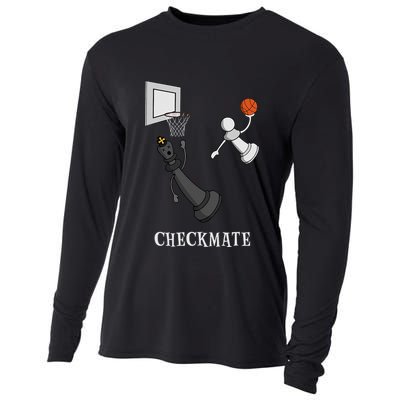 Funny Checkmate Chess Basketball Game Board King Pawn Piece Cooling Performance Long Sleeve Crew