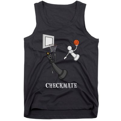 Funny Checkmate Chess Basketball Game Board King Pawn Piece Tank Top