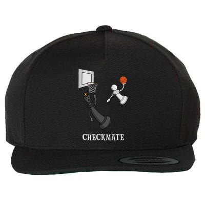 Funny Checkmate Chess Basketball Game Board King Pawn Piece Wool Snapback Cap
