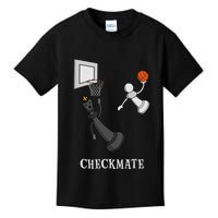 Funny Checkmate Chess Basketball Game Board King Pawn Piece Kids T-Shirt