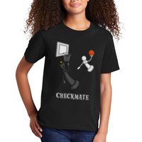 Funny Checkmate Chess Basketball Game Board King Pawn Piece Kids T-Shirt