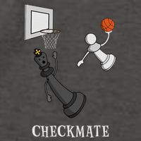 Funny Checkmate Chess Basketball Game Board King Pawn Piece Vector Backpack
