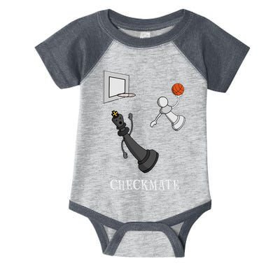 Funny Checkmate Chess Basketball Game Board King Pawn Piece Infant Baby Jersey Bodysuit