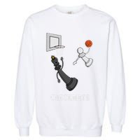 Funny Checkmate Chess Basketball Game Board King Pawn Piece Garment-Dyed Sweatshirt