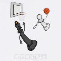 Funny Checkmate Chess Basketball Game Board King Pawn Piece Garment-Dyed Sweatshirt