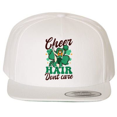 Funny Cheerleader Cheer Hair Don’t Care St. Patricks Cheerleading Wool Snapback Cap