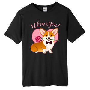 Funny Cute Corgi Valentine I Chews You Tall Fusion ChromaSoft Performance T-Shirt