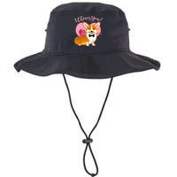Funny Cute Corgi Valentine I Chews You Bucket Hat
