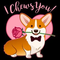 Funny Cute Corgi Valentine I Chews You Bucket Hat