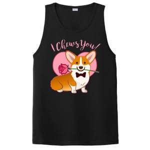 Funny Cute Corgi Valentine I Chews You PosiCharge Competitor Tank