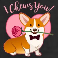 Funny Cute Corgi Valentine I Chews You Hat