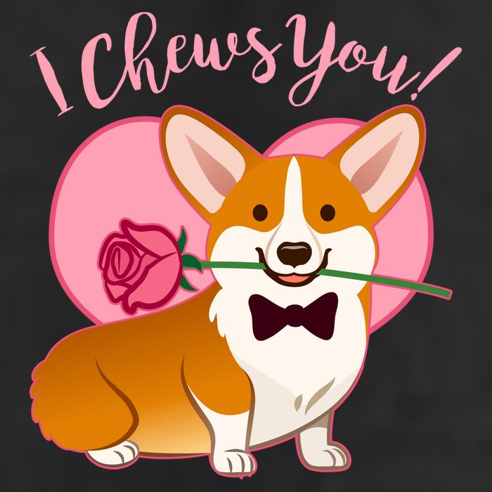 Funny Cute Corgi Valentine I Chews You Golf Towel