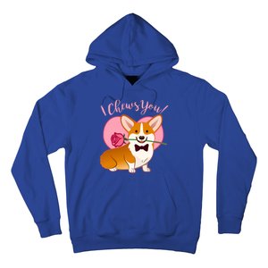 Funny Cute Corgi Valentine I Chews You Hoodie