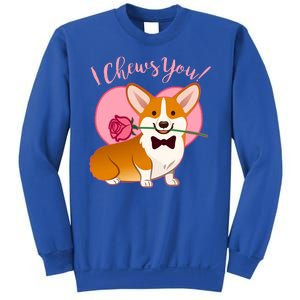 Funny Cute Corgi Valentine I Chews You Sweatshirt