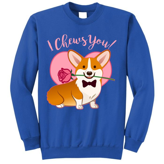 Funny Cute Corgi Valentine I Chews You Sweatshirt
