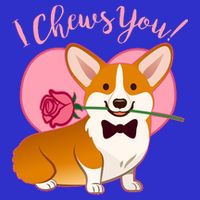 Funny Cute Corgi Valentine I Chews You Sweatshirt