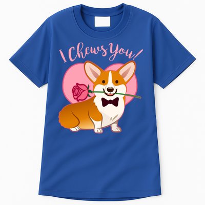Funny Cute Corgi Valentine I Chews You Tall T-Shirt