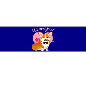 Funny Cute Corgi Valentine I Chews You Bumper Sticker