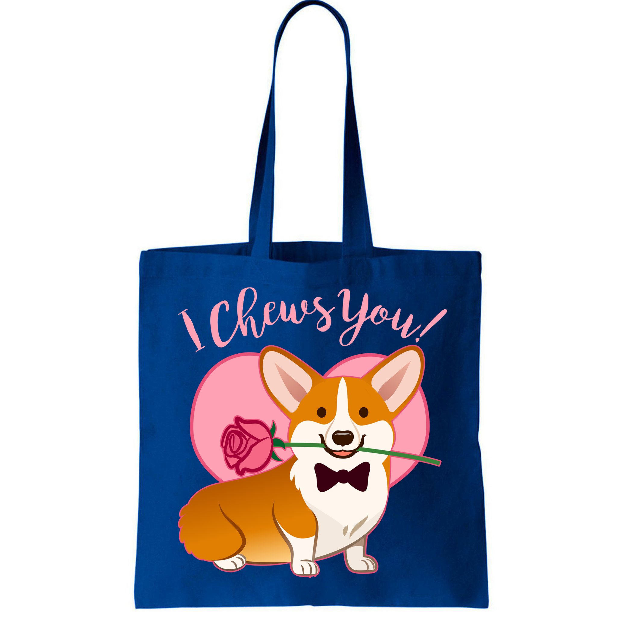 Funny Cute Corgi Valentine I Chews You Bag