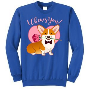 Funny Cute Corgi Valentine I Chews You Tall Sweatshirt