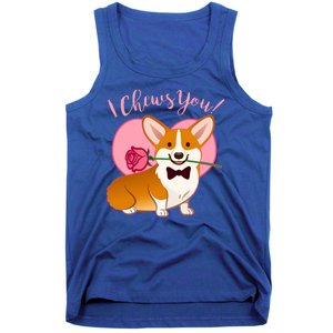 Funny Cute Corgi Valentine I Chews You Tank Top