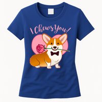 Funny Cute Corgi Valentine I Chews You Womens T-Shirt