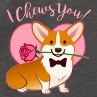Funny Cute Corgi Valentine I Chews You Vector Backpack