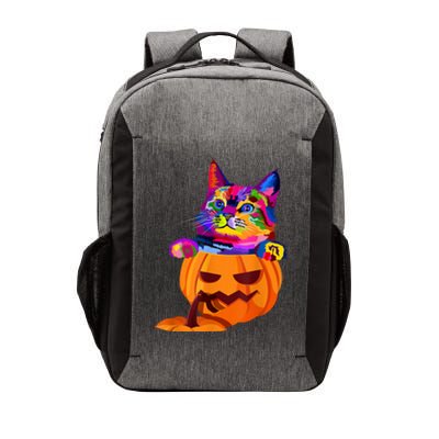 Funny Cute Colorful Cat Halloween Costume Pumpkin Vector Backpack