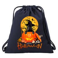 Funny Cane Corso Dog Spooky Halloween Drawstring Bag