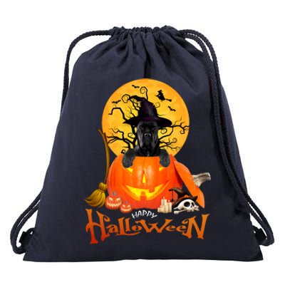 Funny Cane Corso Dog Spooky Halloween Drawstring Bag