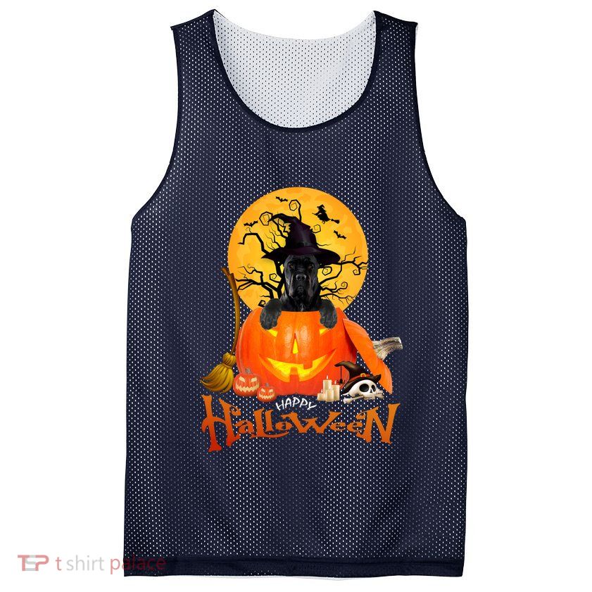 Funny Cane Corso Dog Spooky Halloween Mesh Reversible Basketball Jersey Tank