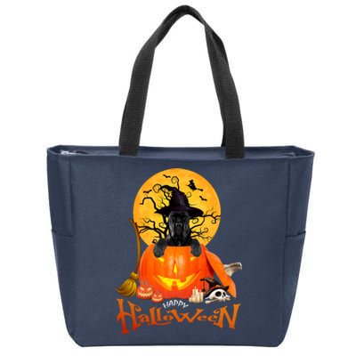 Funny Cane Corso Dog Spooky Halloween Zip Tote Bag