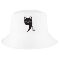 Funny Cat Comma La Kamala Harris For President 2024 Election Cool Comfort Performance Bucket Hat