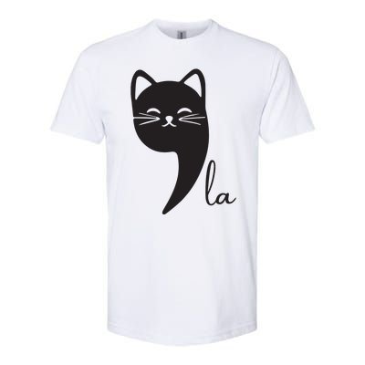 Funny Cat Comma La Kamala Harris For President 2024 Election Softstyle® CVC T-Shirt