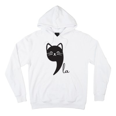 Funny Cat Comma La Kamala Harris For President 2024 Election Hoodie